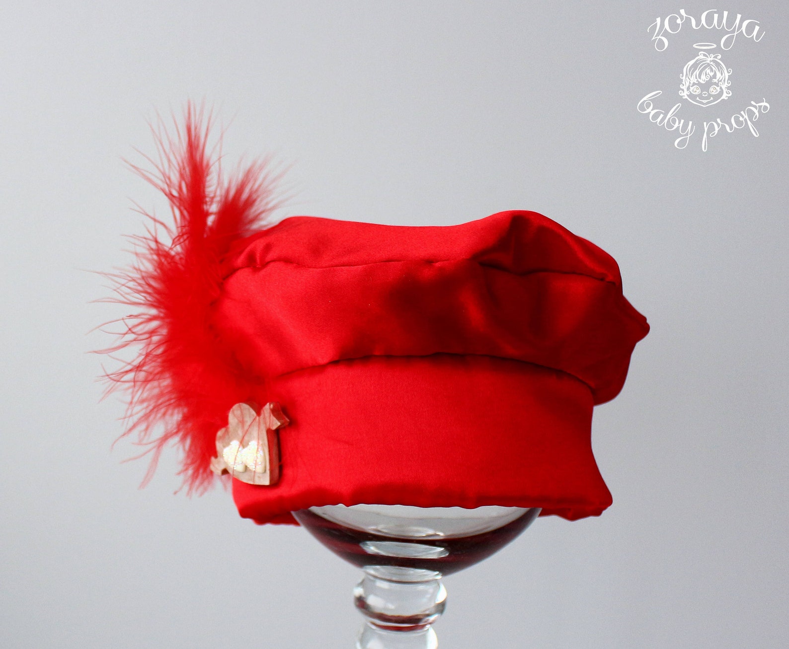 Red Valentines Burette Red Satin Hat Hat for Valentine's Etsy Canada