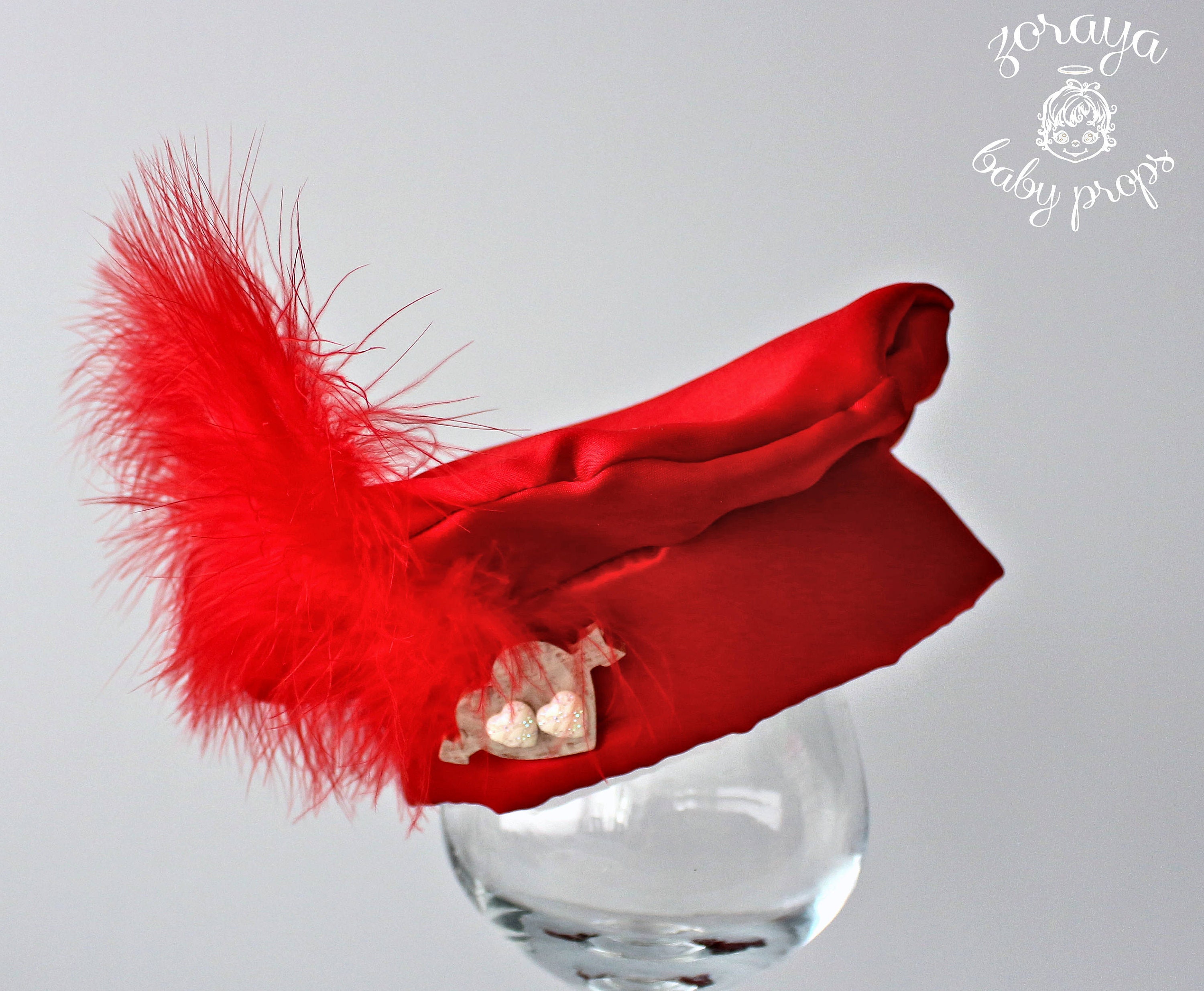 Red Valentines Burette Red Satin Hat Hat for Valentine's Etsy