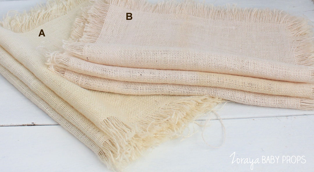 Burlap Blanket Naturalcreamnewborn Photo Propburlap Etsy
