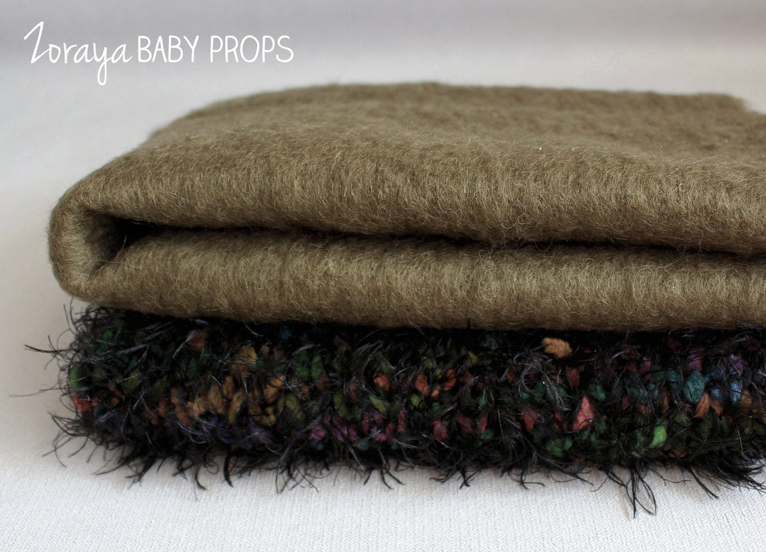 Baby Blanketsolive Wool Bump Blankets Posing Blanketlarge Etsy
