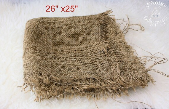 Burlap Blanket newborn Photo Prop burlap Layering Blanket baby Photography Prop basket Filler rustic Burlap baby Prop by Zoraya Baby Props Etsy