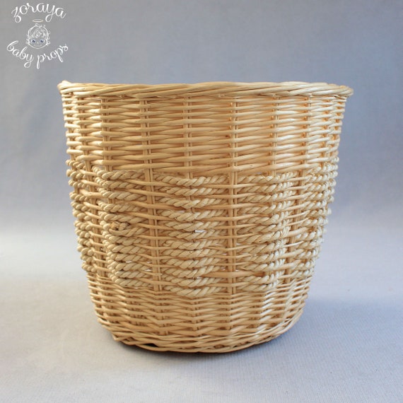 Wicker Basket, Photography Prop, Natural Colors B
