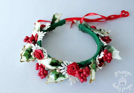 Christmas Dress Flower Crown Baby Girl Baby Photography Etsy