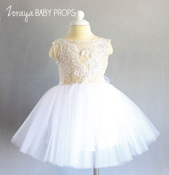 cream baby dress