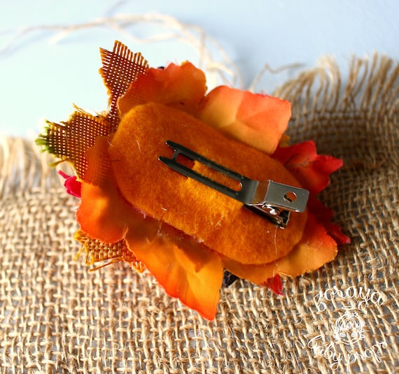 6 Ahornblatt-Haarspangen Für Mädchen – Süße Herbst-Accessoires Als Krokodil-Klemmen (rot)