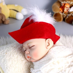 Captain Hook Hat Red Hat With White 