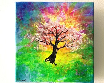 Cherish -Original fine art Spring blossom Tree