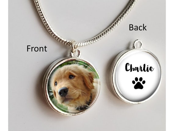 Personalised Pet Paw Print Locket Pendant | Button and Bean