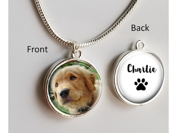 Personalised Pet Paw Print Locket Pendant | Button and Bean