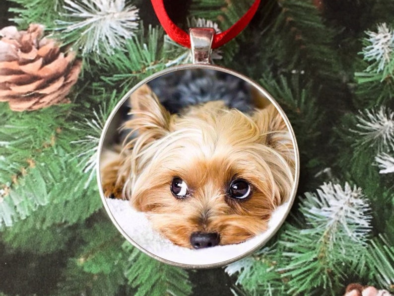 Yorkie Christmas Ornaments 