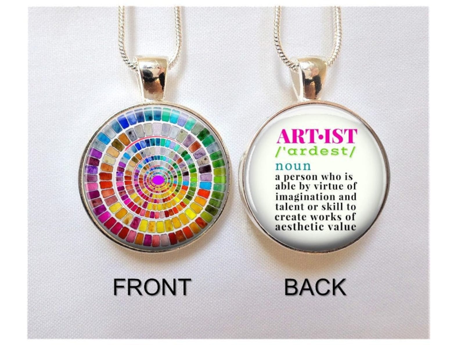 Artist Watercolor Palette Pendant 