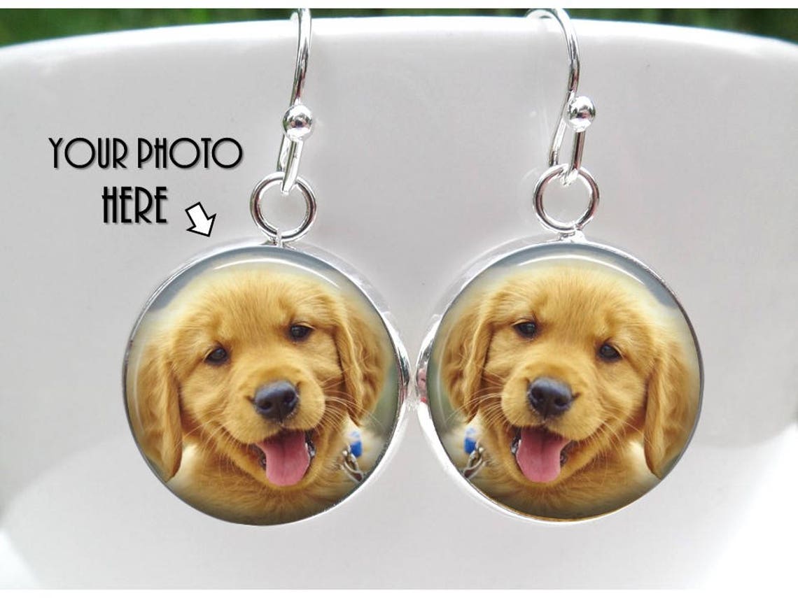 Dog Earrings Custom Pet picture Earrings earring Gift for Etsy
