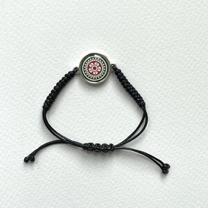 Mahjong One Dot Cord Bracelet - adjustable to any adult wrist.  Mahjong jewelry gift. choose bird bam or crack