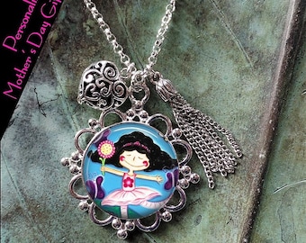 Children's Artwork Necklace - Personalized Charm Necklace - Child's Art work Photo Charm Pendant