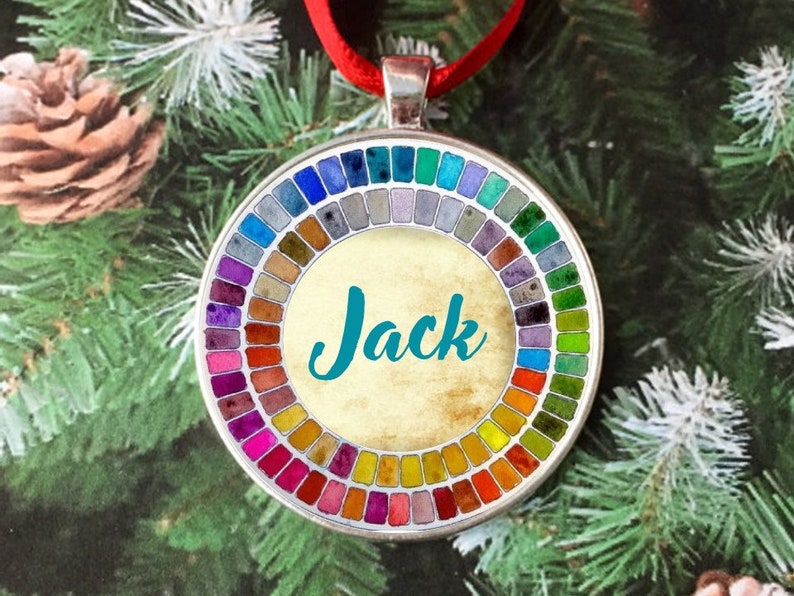 Watercolor Palette Artist Ornament With Custom Personalized Etsy