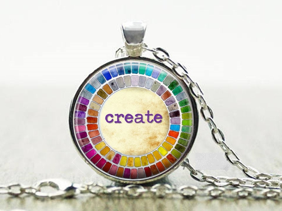 Artist Gift Bronze Painter's Palette Necklace Gift for - Etsy