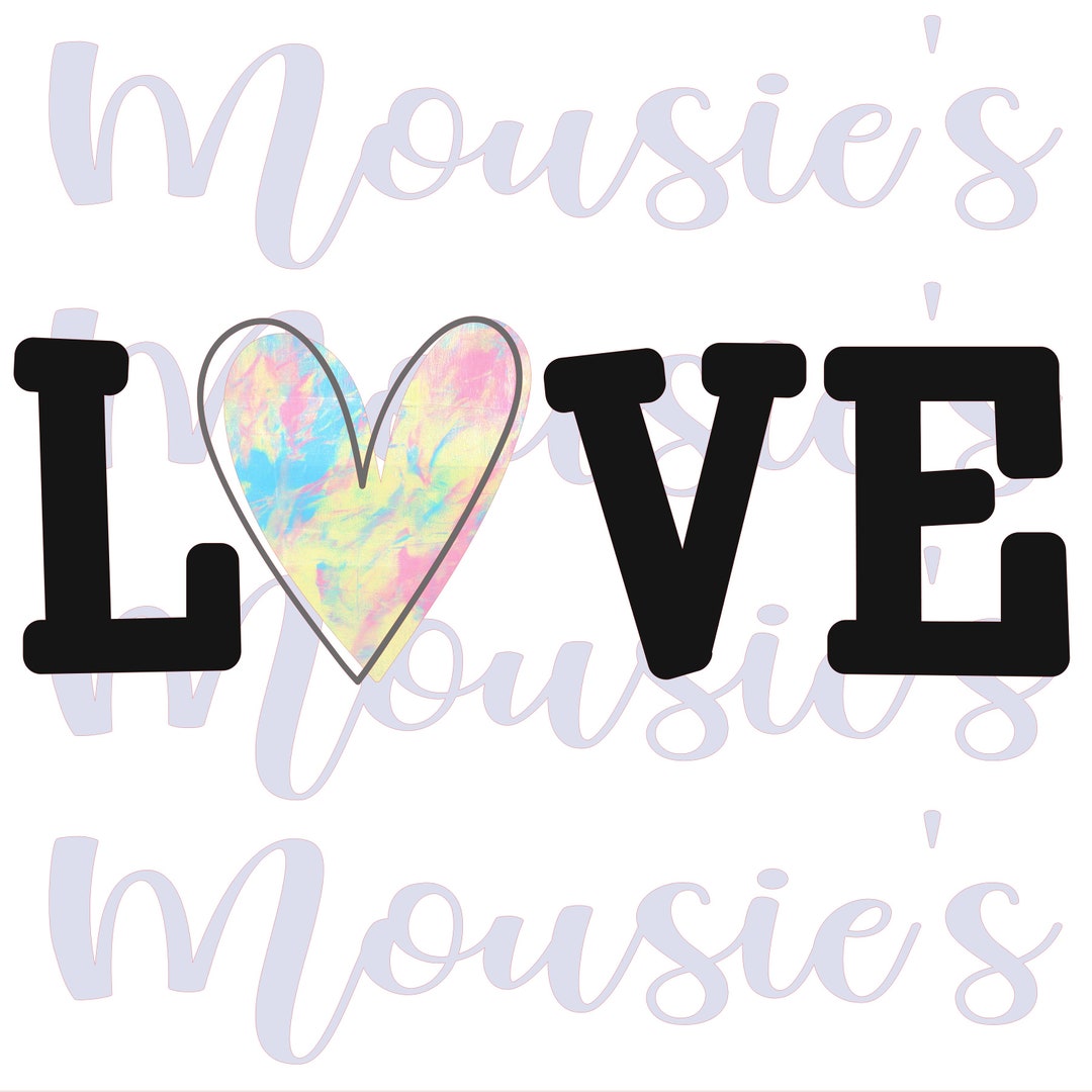 Tie Dye Heart LOVE PNG Digital File - Etsy