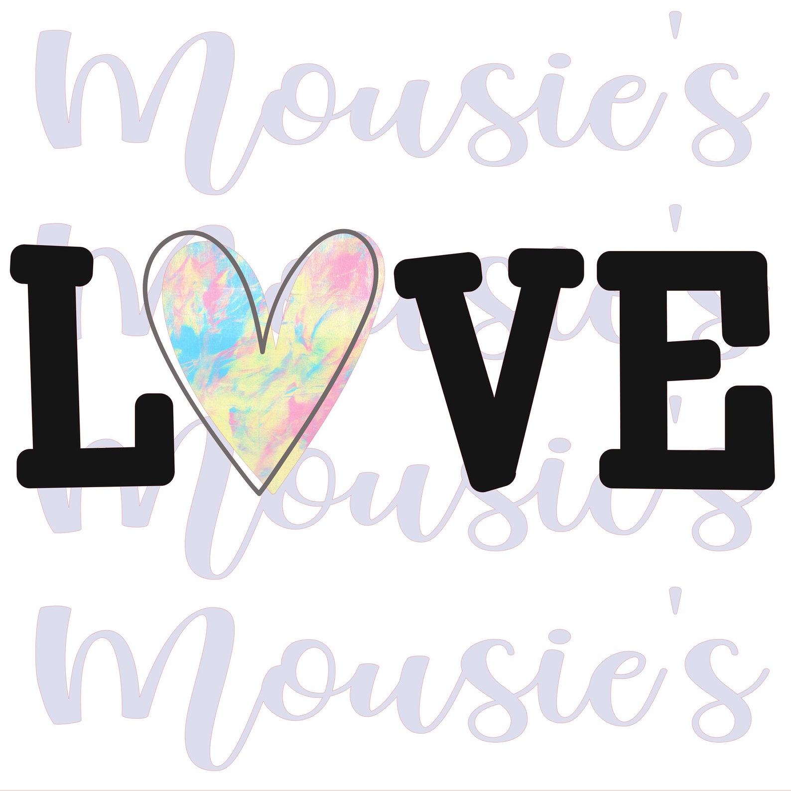 Tie Dye Heart LOVE PNG Digital File - Etsy