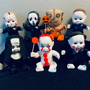 Horror Baby dolls hand painted for Halloween