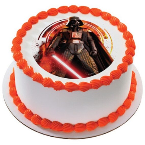Star Wars Darth Vadar Edible Cake Topper 6 Etsy