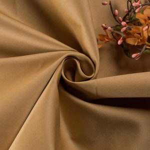 Brand NEW!! Cotton Sateen Fabric - Dark Beige Khaki Tan - 100% Cotton - Khaki with polished sheen - by the yard - 56&quot; WIDE - EP Cotton #750