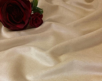 Cotton Velveteen - Solid Vanilla Ivory - Off-White Velveteen Fabric - 100% Cotton - 56" Wide - by the yard - EP Cotton #619