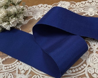 Brand NEW!! Extra wide 3" wide Navy Blue Belting Ribbon to fit a large buckle! Dark Cobalt Blue Color - Please choose the length you want!