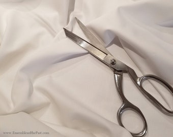 Lightweight White Cotton Twill! White Cotton Fabric with smooth and sturdy, lightweight hand - 60" Wide, by the yard - EP Cotton #341