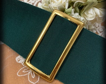 Brand NEW!! Simple GOLD Buckle - Great for a multitude of time periods and costumes - Simple Gold border - Fits a 2" ribbon/belt