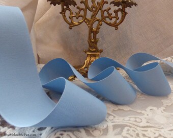 2" wide Sky Blue Belting Ribbon to fit the "Fleur" and "Bee" Reproduction Buckles! Please choose the length you want!