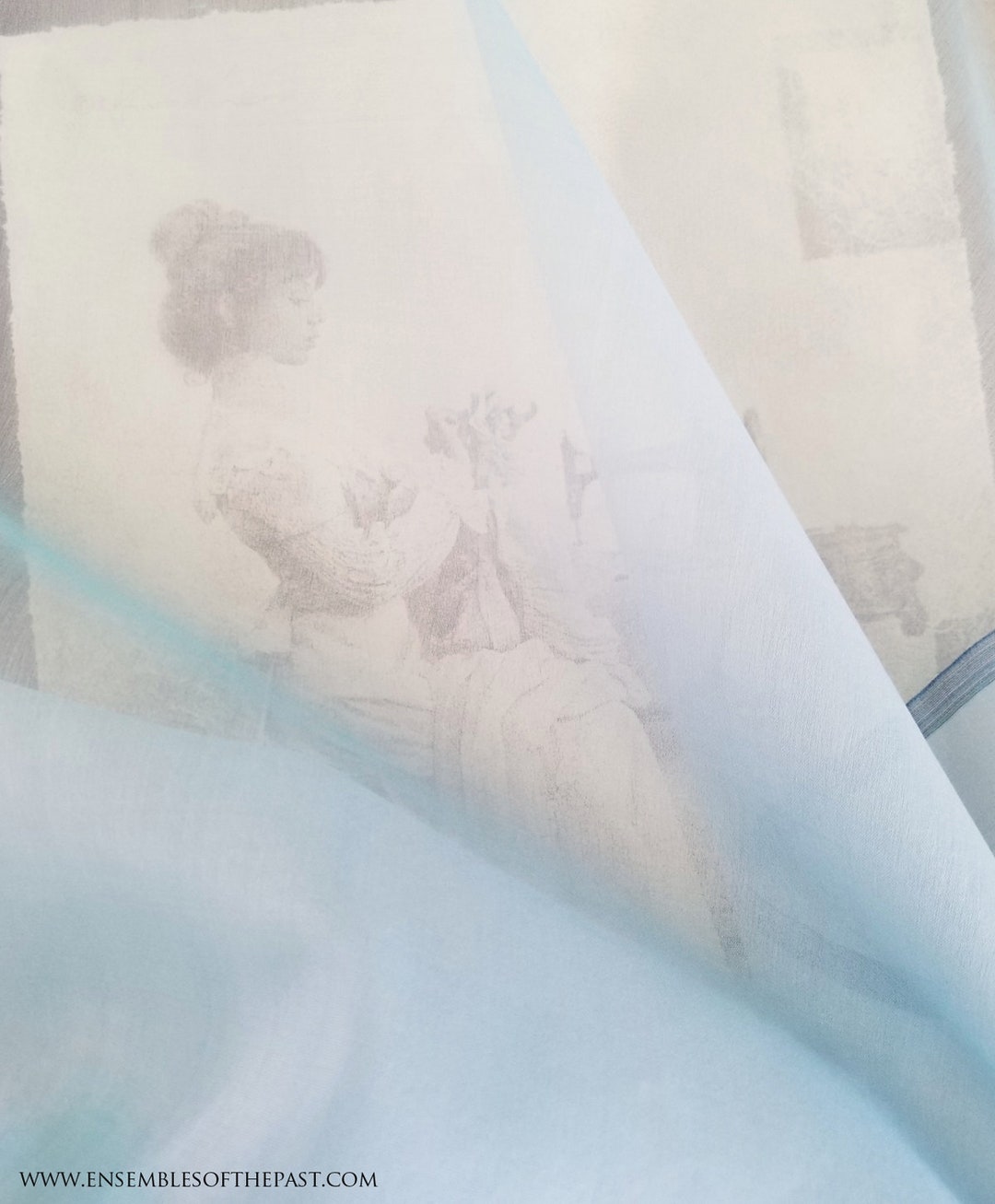 Lavender Blue Silk Organza Fabric main image 1