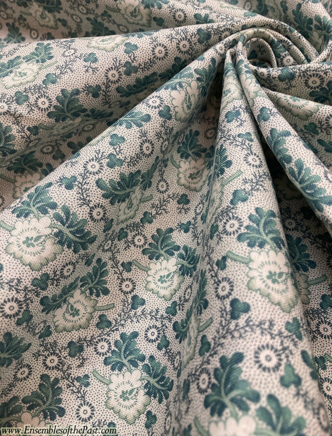 Brand NEW Cotton Reproduction Fabric Teal-green Sprawling - Etsy