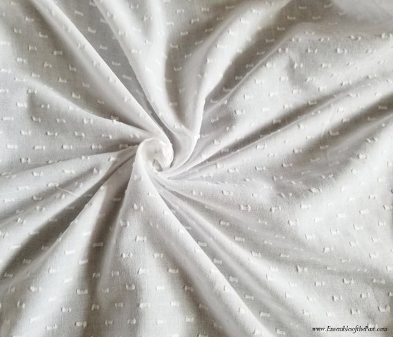 Cotton Swiss Dot Fabric Flocked Dot Dotted Swiss Quality Sheer White on  White 100% Cotton by the Yard 58 WIDE EP Cotton 327 -  Canada