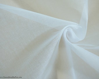 Italian Organdy Fabric - Cotton Organdy - White Italian Organdy - White Fabric - Stiff Fabric - by the yard - 44" Wide - EP Cotton #219