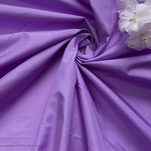 Silk Taffeta Fabric - Lavender Purple Solid Smooth Silk Taffeta - 100% Silk - By the yard - 54&quot; WIDE - EP Silk #826