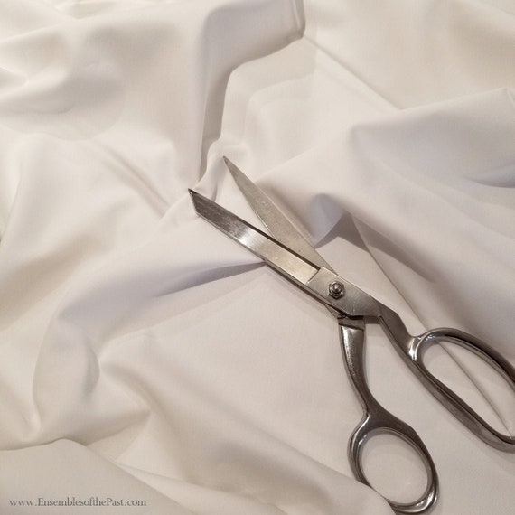Lightweight White Cotton Twill! White Cotton Fabric with smooth and sturdy, lightweight hand - 60" Wide, by the yard - EP Cotton #341