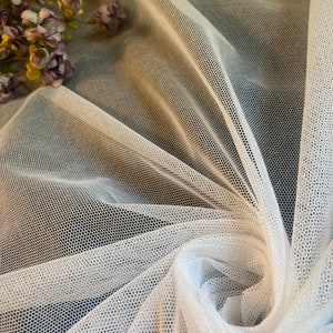 Fine White English Cotton Bobbinet Cotton Tulle English Cotton Netting Cotton Wedding Veiling, by the yard 42 Wide EP Cotton 218 image 2