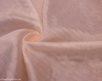 Silk Organza Fabric - Pink Silk Organza - Lovely Solid Light Pink - Peach Silk Fabric - by the yard - 100% Silk - 54" Wide - EP Silk #238