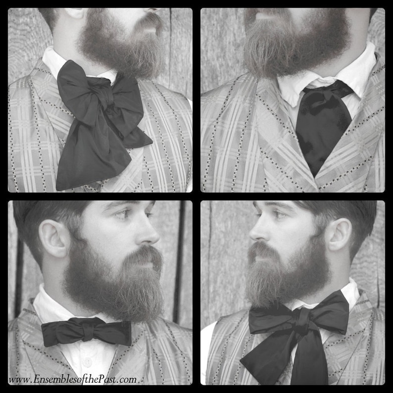 Puede incluir: Un collage fotogr&aacute;fico en blanco y negro de cuatro im&aacute;genes que muestran a un hombre con una pajarita negra. El hombre lleva un chaleco y tiene barba. El texto "www.EnsemblesofthePast.com" est&aacute; en la parte inferior de la imagen.