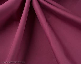 Cotton Sateen Fabric - Dark Rose Pink - 100% Cotton - Pink with polished sheen - by the yard - 56" WIDE - EP Cotton #715