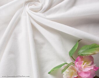 100% Cotton Flannel in White! White Cotton Fabric with warm and fuzzy surface, lightweight 60" Wide, by the yard - EP Cotton #811
