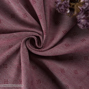 Woven Cotton Toweling Fabric in Brown Purple Mauve - Diamond Geometric in purple-brown - 45" Wide - by the yard - EP Cotton #776