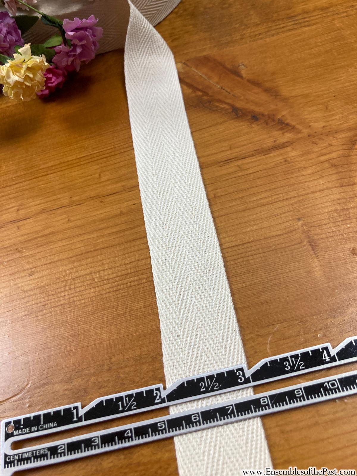 QUARKZMAN 23 Iarde Nastro Twill in Cotone, Nastro a Spina Pesce da 5/8 Pollici per Sbieco per Vestiti, Cucito, Artigianato Fai-Da-Te (Grigio Chiaro