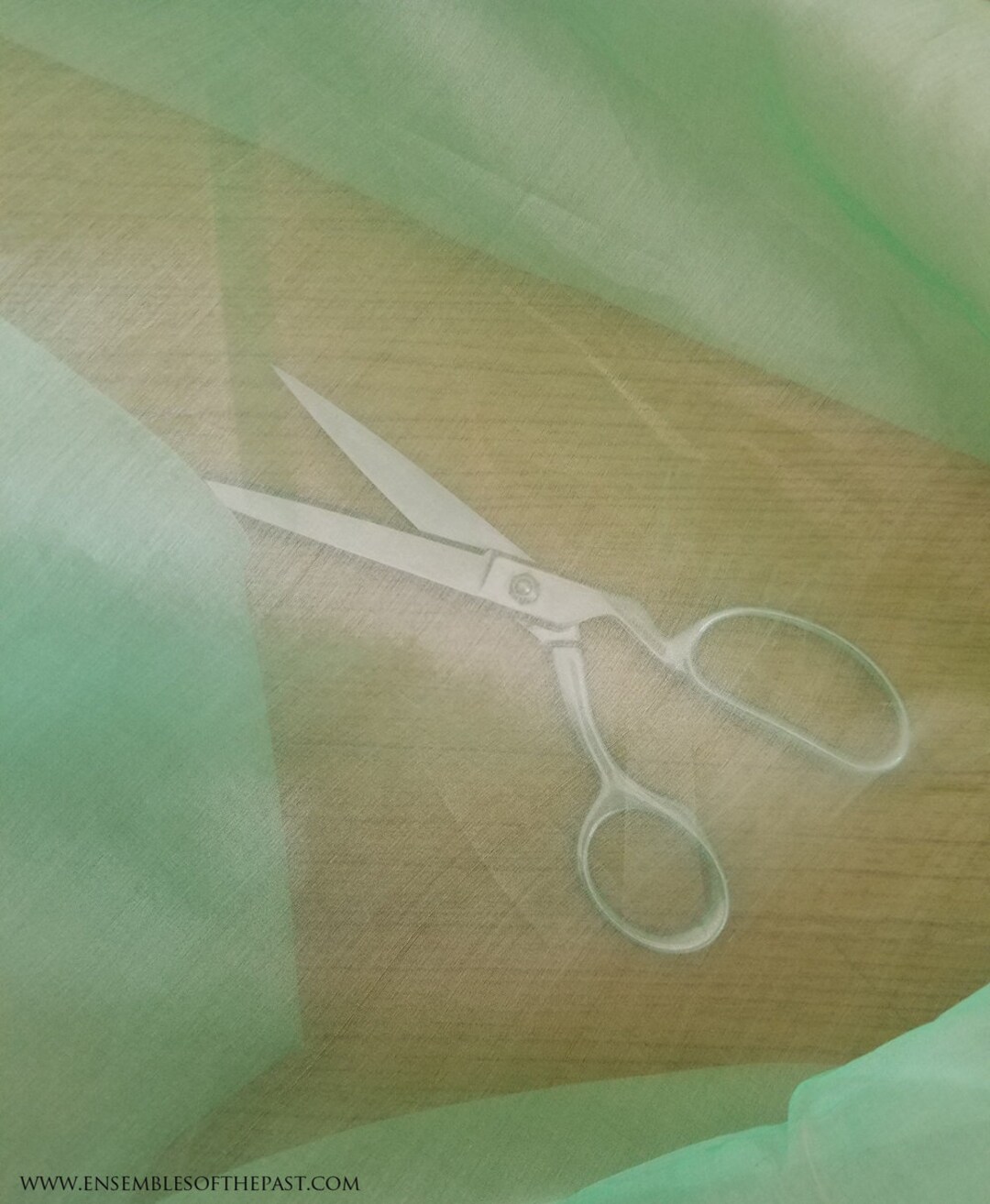 Green Olive Silk Organza Fabric
