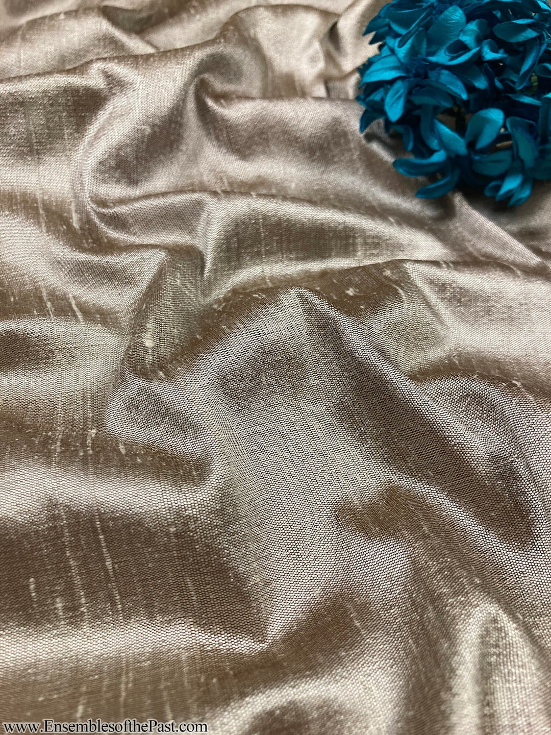 Silver Spun Silk Fabric main image 1