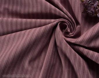 NEW!! Purple Homespun Yarn Dyed Woven Cotton Fabric in Mauve Purple - Variegated Purple Stripe - 45" Wide - by the yard - EP Cotton #784