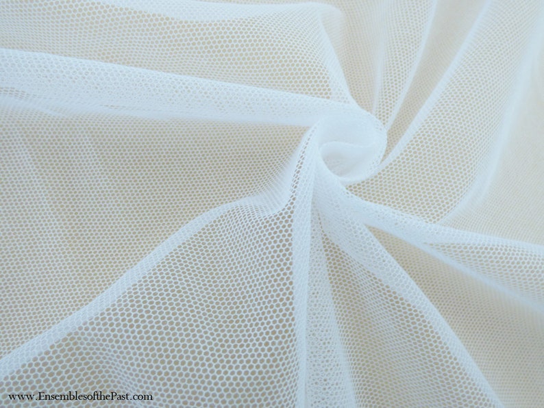 Fine White English Cotton Bobbinet Cotton Tulle English Cotton Netting Cotton Wedding Veiling, by the yard 42 Wide EP Cotton 218 image 8