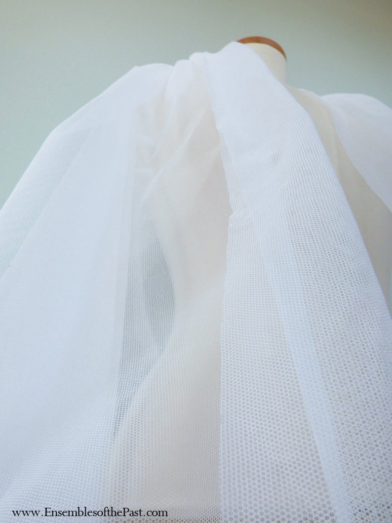 Fine White English Cotton Bobbinet Cotton Tulle English Cotton Netting Cotton Wedding Veiling, by the yard 42 Wide EP Cotton 218 image 10