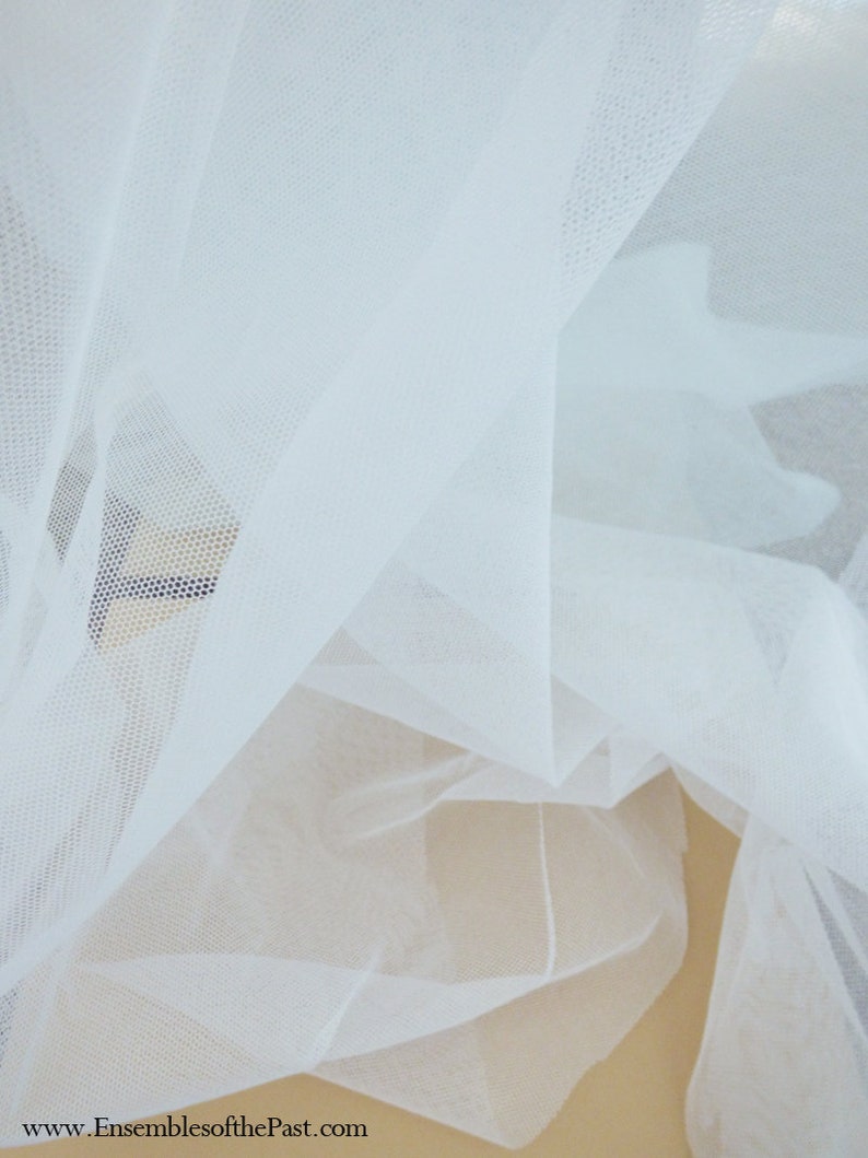 Fine White English Cotton Bobbinet Cotton Tulle English Cotton Netting Cotton Wedding Veiling, by the yard 42 Wide EP Cotton 218 image 7