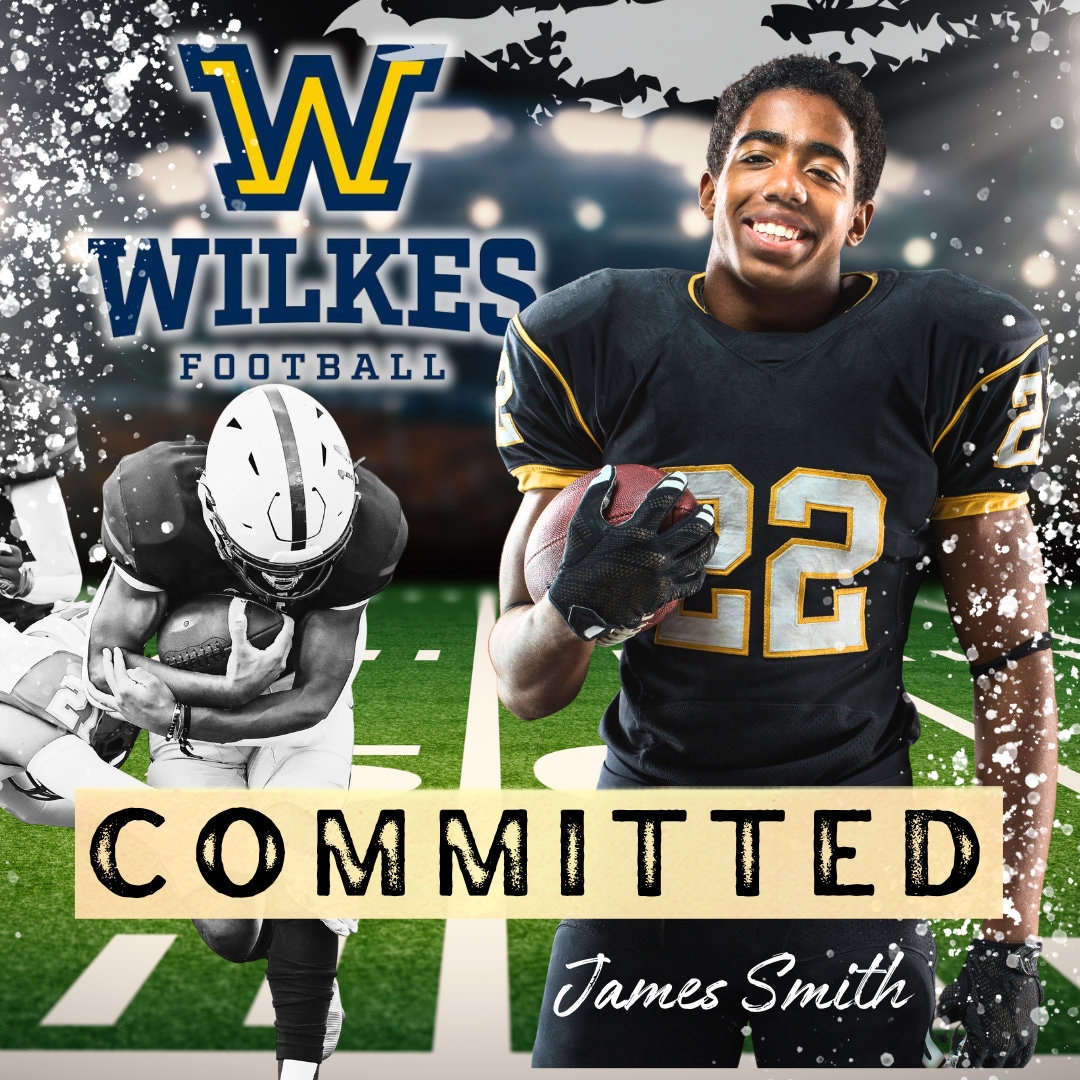 Football Student-athlete Athletic Commitment Announcement - Etsy